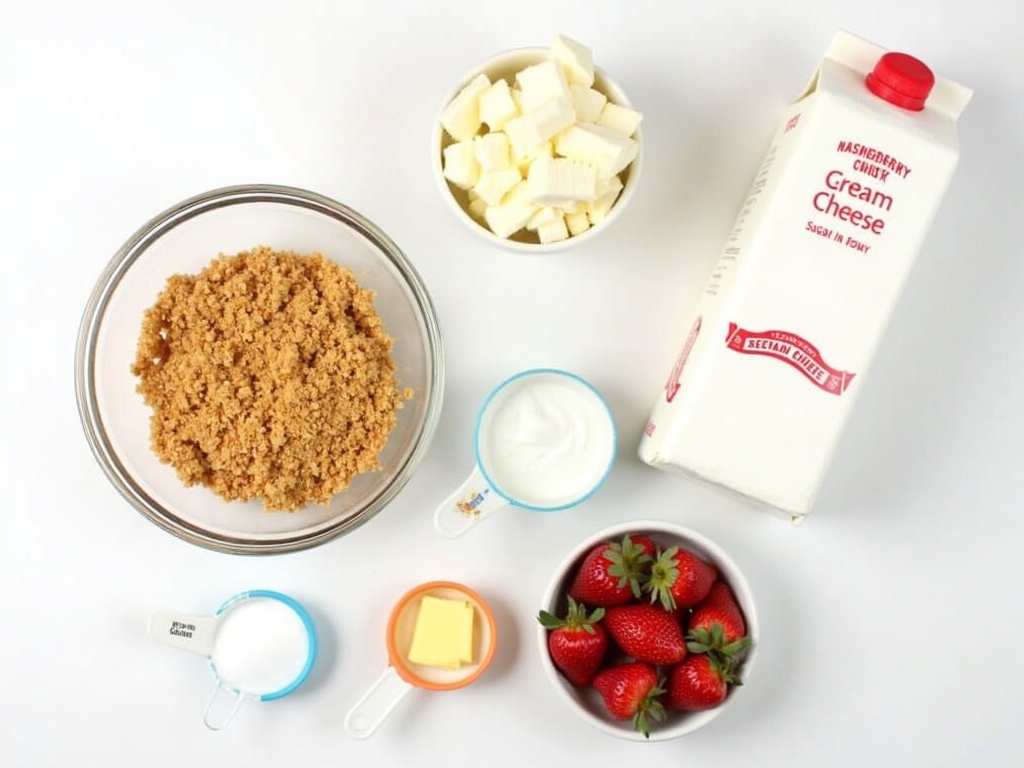 Easy No-Bake Strawberry Cheesecake detail image
