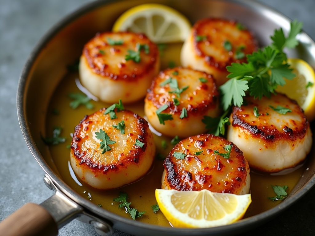 Simple Pan-Seared Scallops with Lemon Garlic Butter