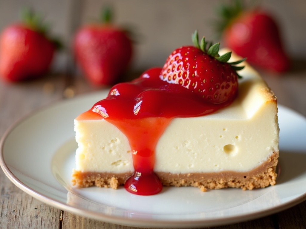 Easy No-Bake Strawberry Cheesecake