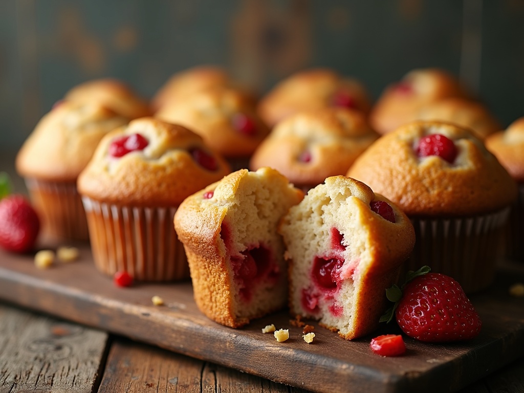 Perfectly Sweet & Simple Strawberry Muffins
