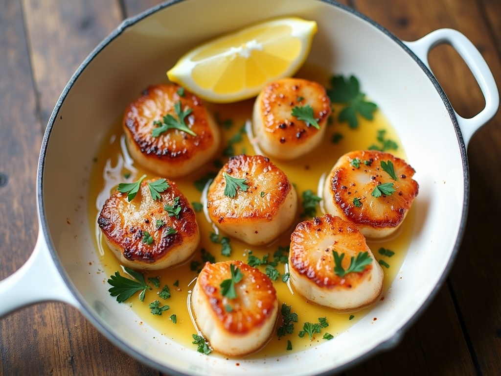 Pan-Seared Scallops with Lemon Garlic Butter