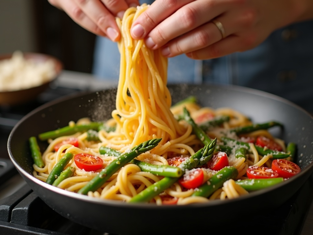 spring pasta recipes - Spring Pasta Primavera: A Vibrant Weeknight Dinner detail image