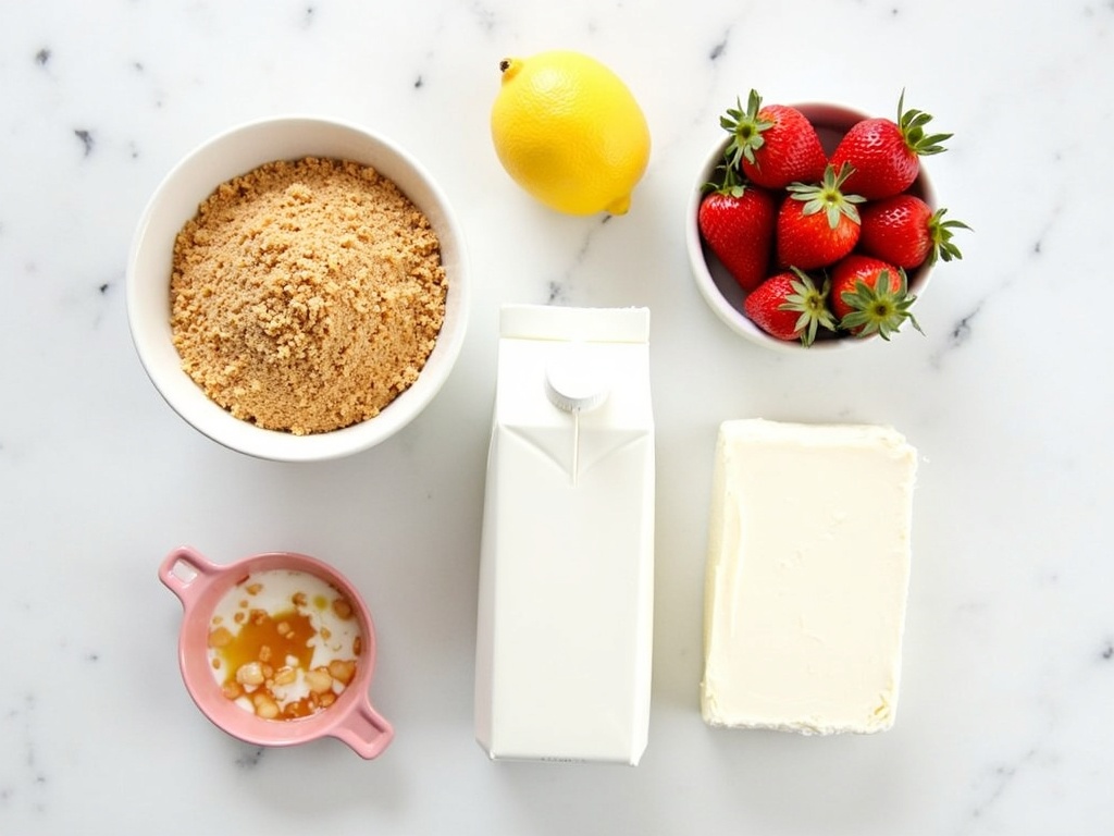 Easy No-Bake Strawberry Cheesecake detail image