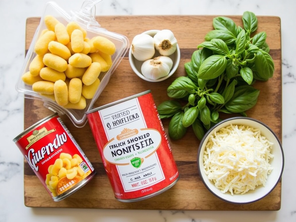 One Pan Gnocchi Recipes: Easy Cheesy Tomato Basil Bake detail image
