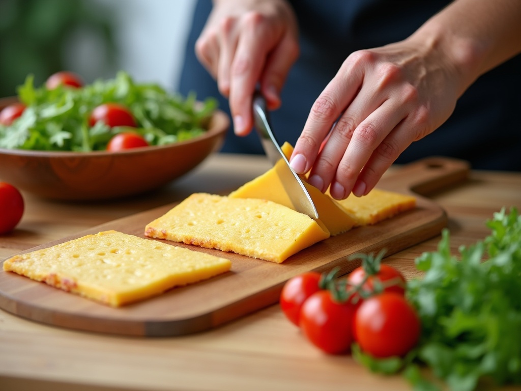 Crispy Fried Halloumi Salad with Lemon Herb Dressing detail image