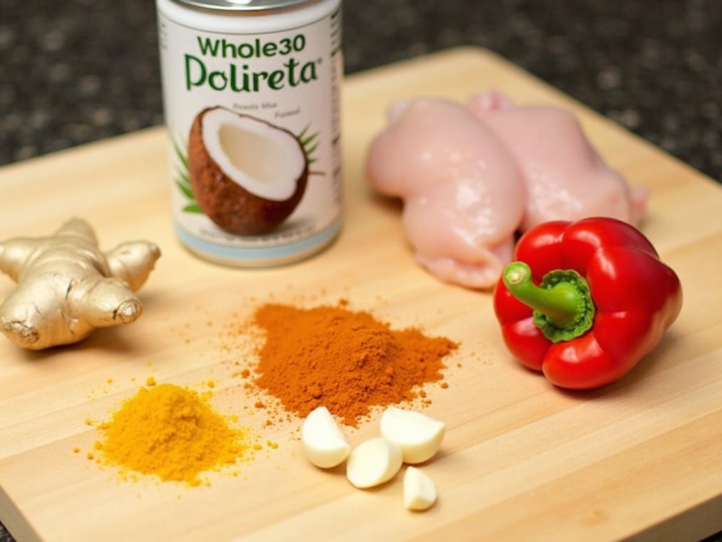 easy whole food recipes - Whole30 Chicken Curry: A Flavorful Weeknight Dinner detail image