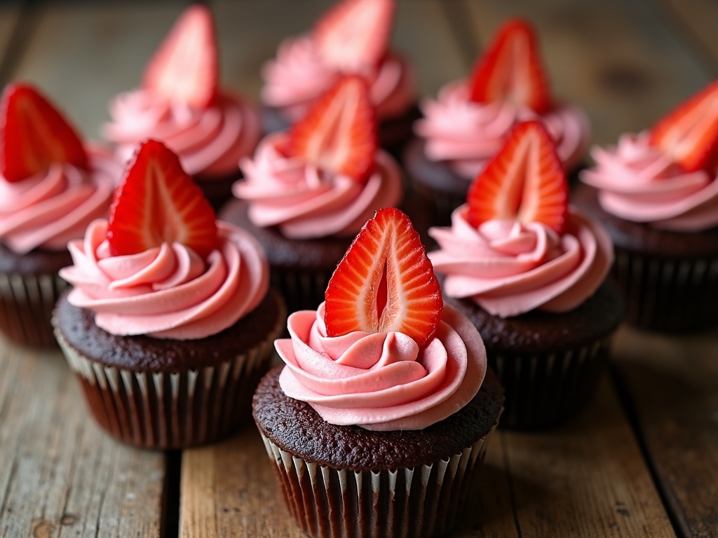 Decadent Chocolate Strawberry Cupcakes Recipe
