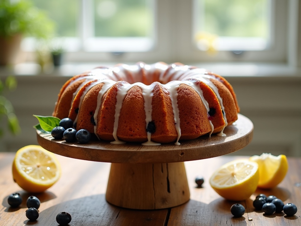 Easy Summer Entertaining Recipes: Lemon Blueberry Bundt Cake