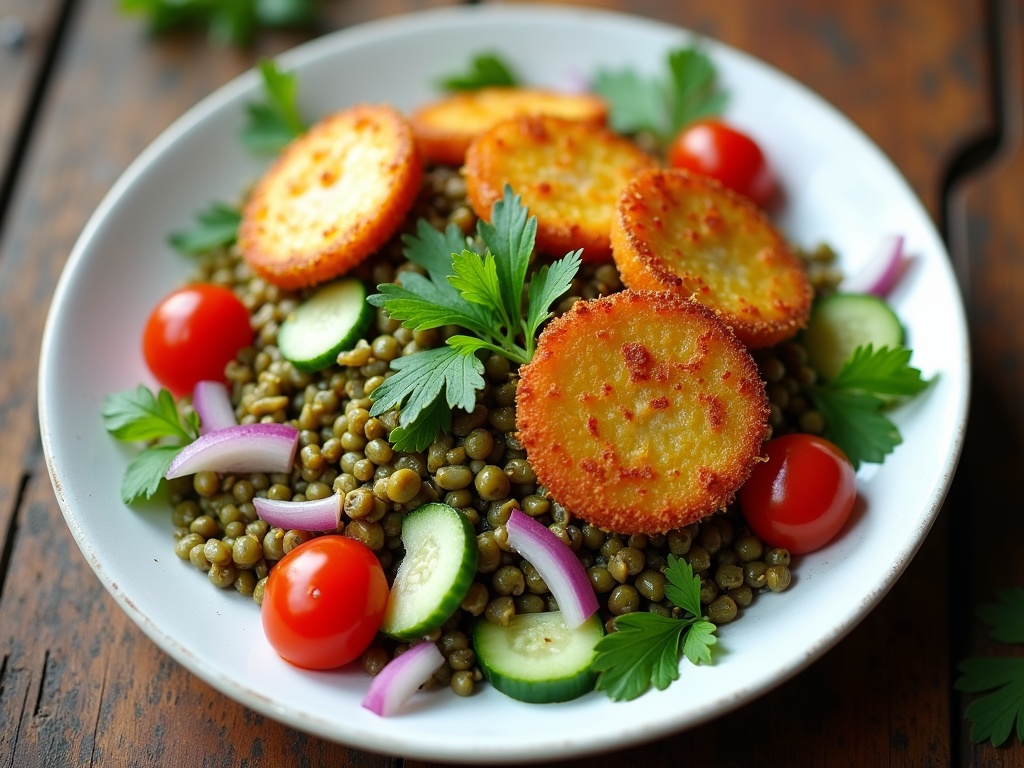 Fried Halloumi Lentil Salad: A Hearty and Satisfying Meal